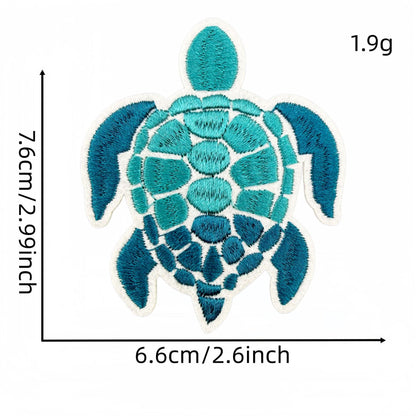colorful sea turtle embroidered patches animal design iron on