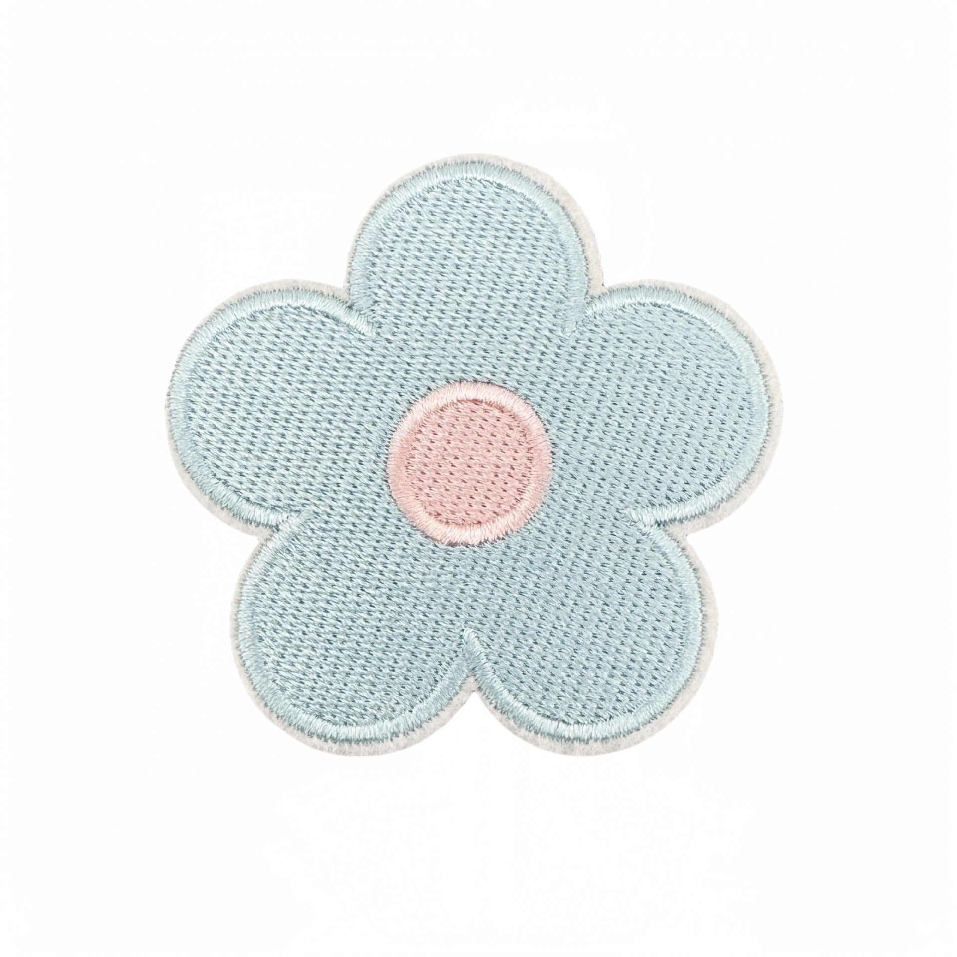 pastel flower embroidered patches peel and stick self adhesive
