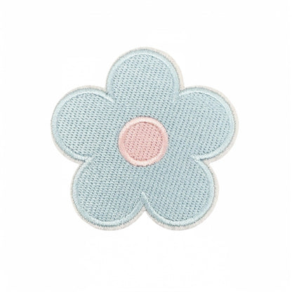 pastel flower embroidered patches peel and stick self adhesive
