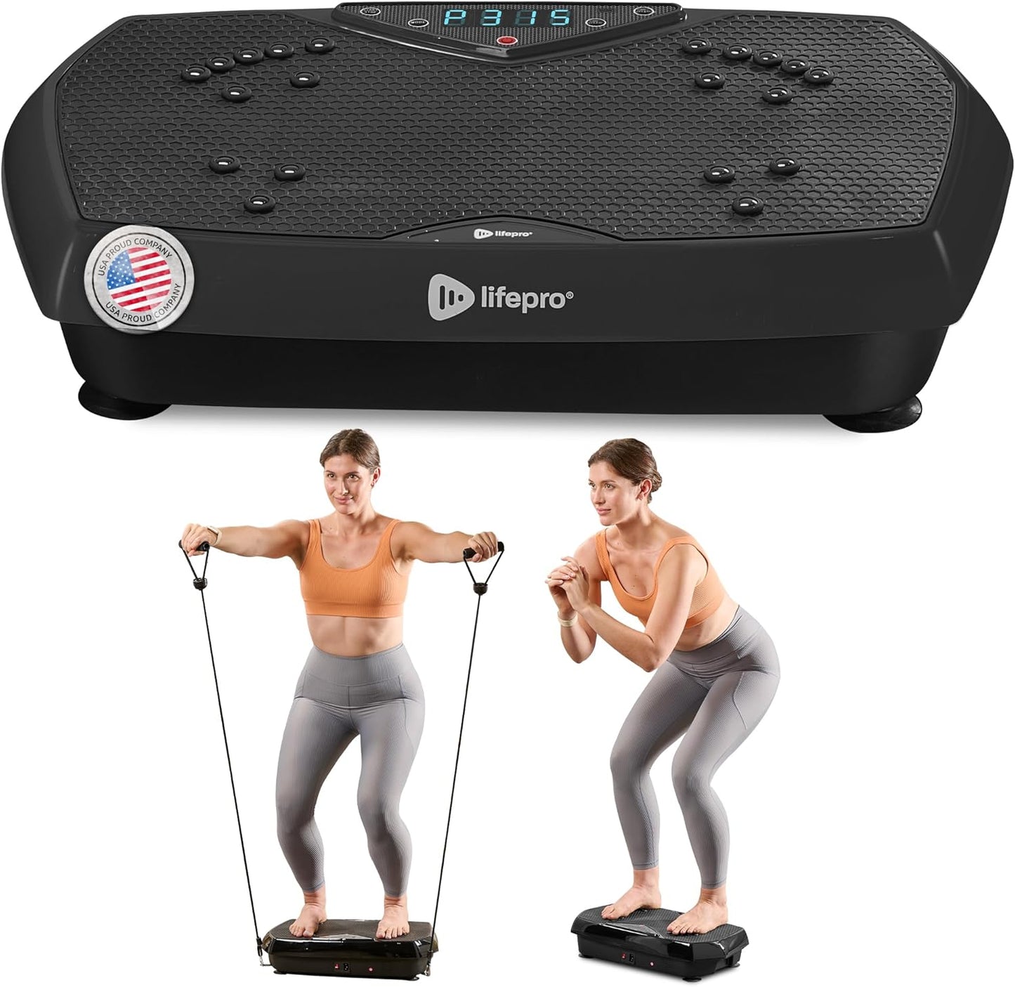 2026 Lifepro Plateforme Vibrante d’Exercice avec Points d’Acupuncture Magnétiques - Plateforme Vibrante pour Tout le Corps pour Débutants et Récupération - Massage Drainage Lymphatique pour Tonification Musculaire et Fitness Général