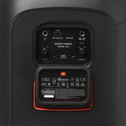PartyBox Club 120,Enceinte portable de soirée,poignée pliable ergonomique,jeu de lumières,12 heures d'autonomie,résistante aux éclaboussures IPX4,noir,Prise européenne (Type C) -