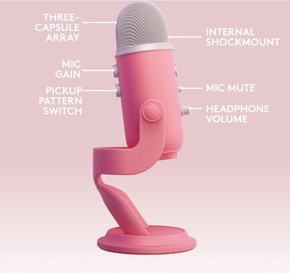 2026 Logitech for Creators Microphone USB Blue Yeti (Noir)
