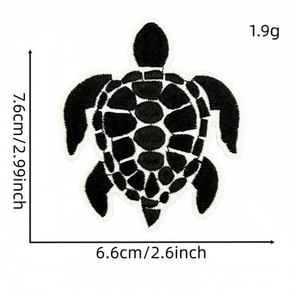 colorful sea turtle embroidered patches animal design iron on