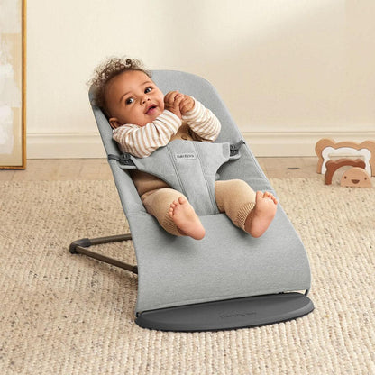 2026 BabyBjörn Bouncer Bliss Woven Mélange - Gris Clair