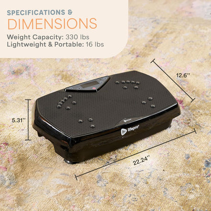 2026 Lifepro Plateforme Vibrante d’Exercice avec Points d’Acupuncture Magnétiques - Plateforme Vibrante pour Tout le Corps pour Débutants et Récupération - Massage Drainage Lymphatique pour Tonification Musculaire et Fitness Général