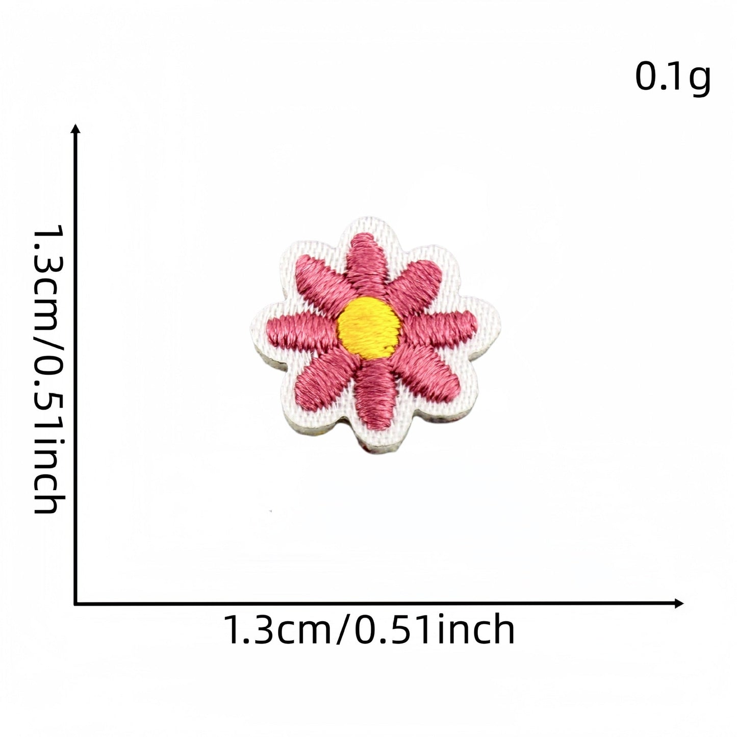 daisy flower embroidered patches multicolor floral set iron on