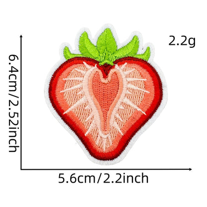 strawberry embroidered patches cute fruit design iron on