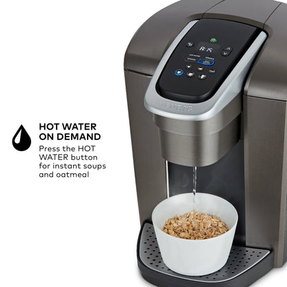 2026 Keurig K-Elite – Machine à Café à Dosettes K-Cup à Portion Unique, Finition Brossée Slate, Programmable pour Café Chaud et Glacé