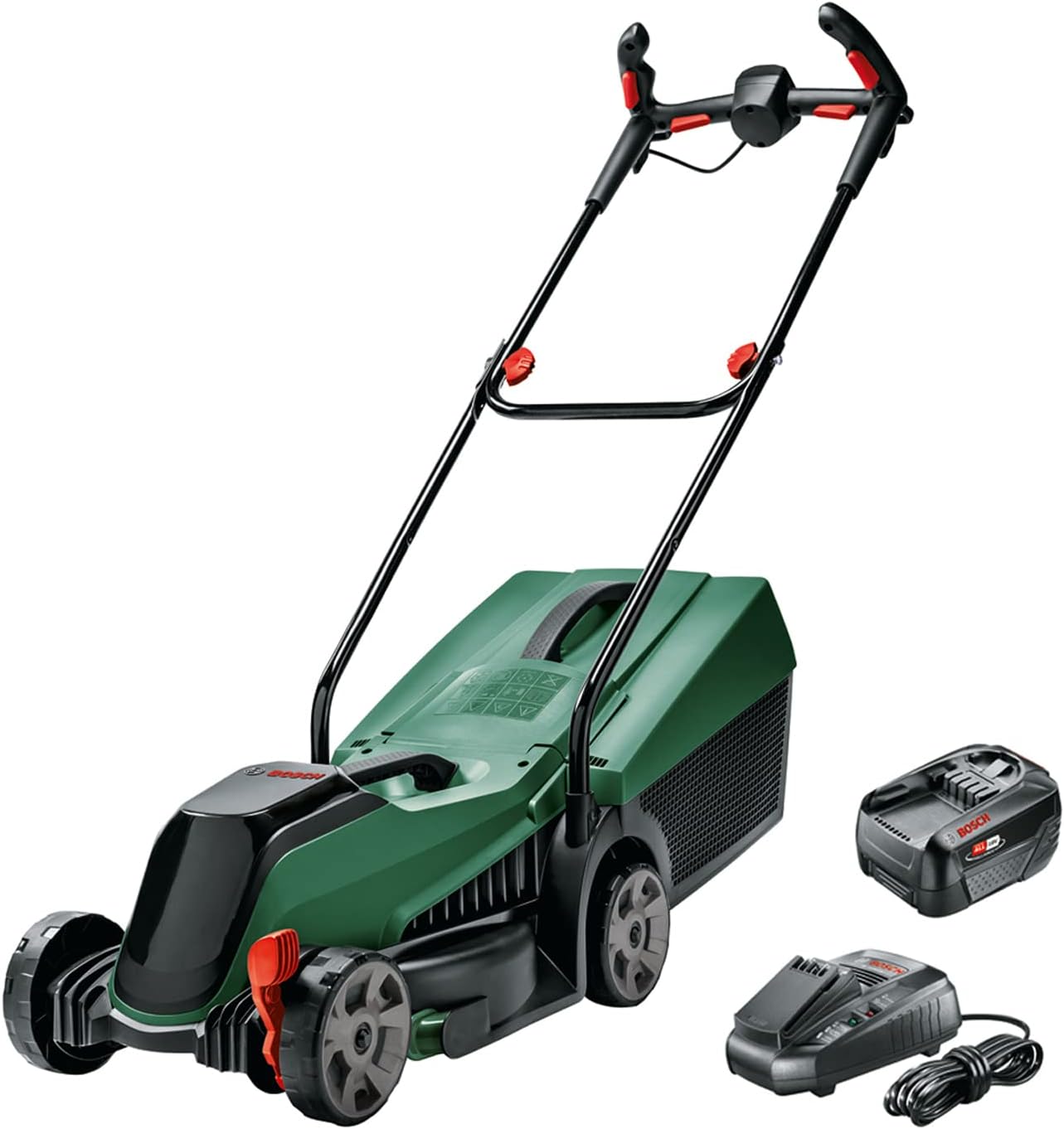 Bosch tondeuse à gazon sans fil CityMower 18V-32-300 (18 V, 1x batterie 4,0 Ah, Moteur Brushless, largeur de coupe : 32 cm, tond jusqu’à 300 m², dans une boîte en carton)