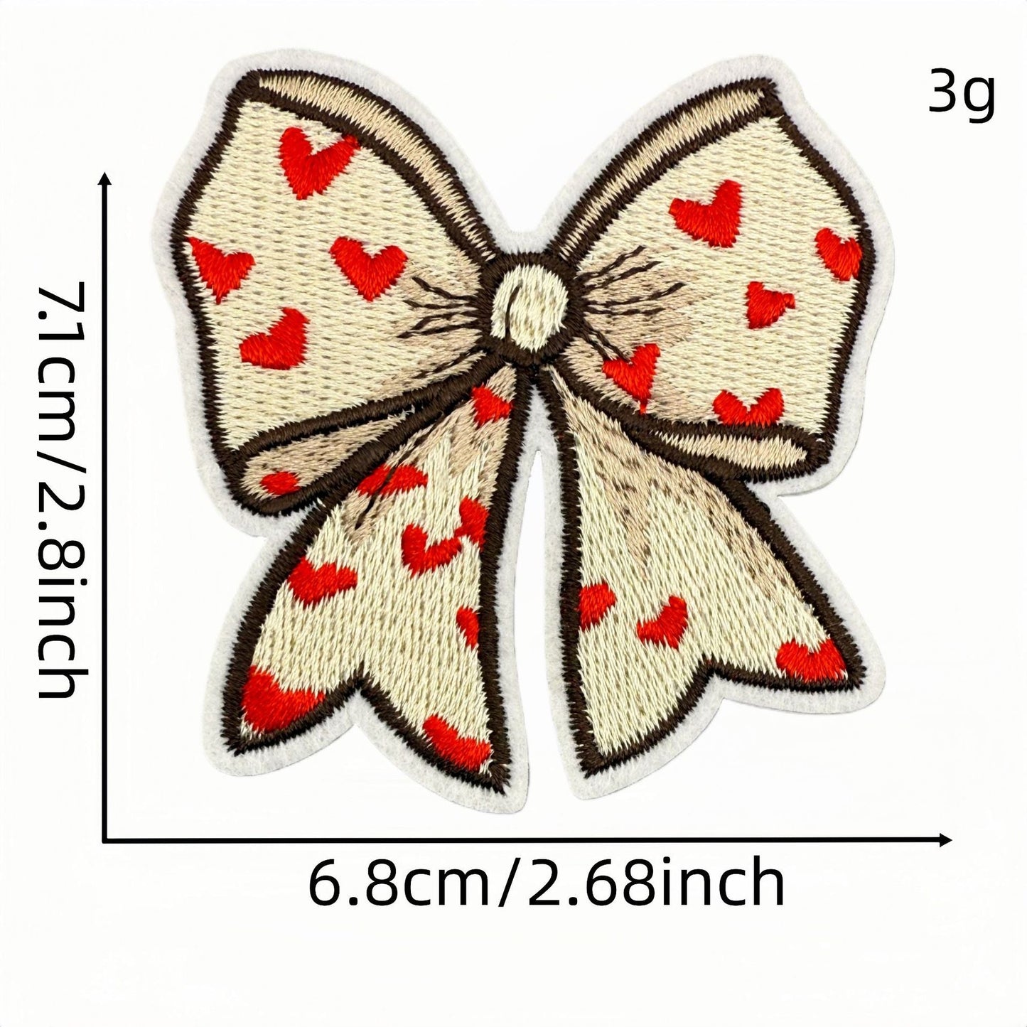red bow embroidered patches iron on multicolor