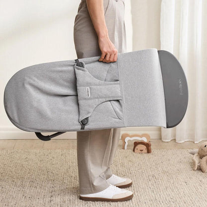 2026 BabyBjörn Bouncer Bliss Woven Mélange - Gris Clair