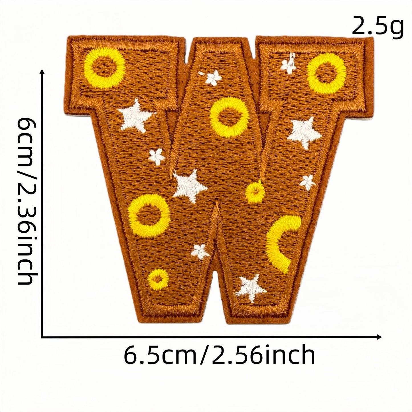 26 letter embroidered patches polka dot pattern A to Z iron on