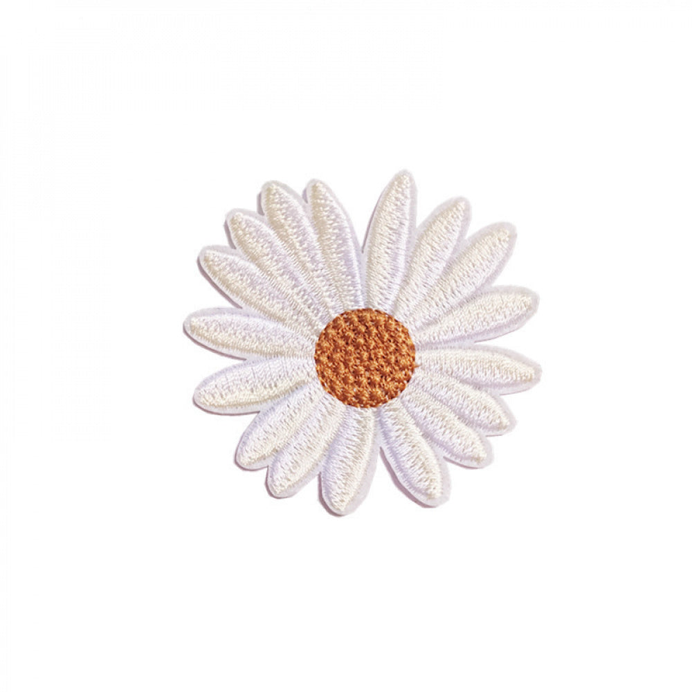 daisy embroidered patches flower design iron on