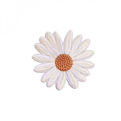 daisy embroidered patches flower design iron on