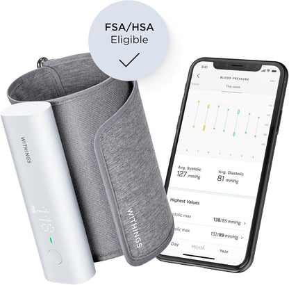 2026 Withings BPM Connect - Tensiomètre Électronique à Bras, Tensiometre Bras, Appareil Pour Mesurer La Tension, Brassard Tensiometre - Synchronisation Wi-Fi et Bluetooth