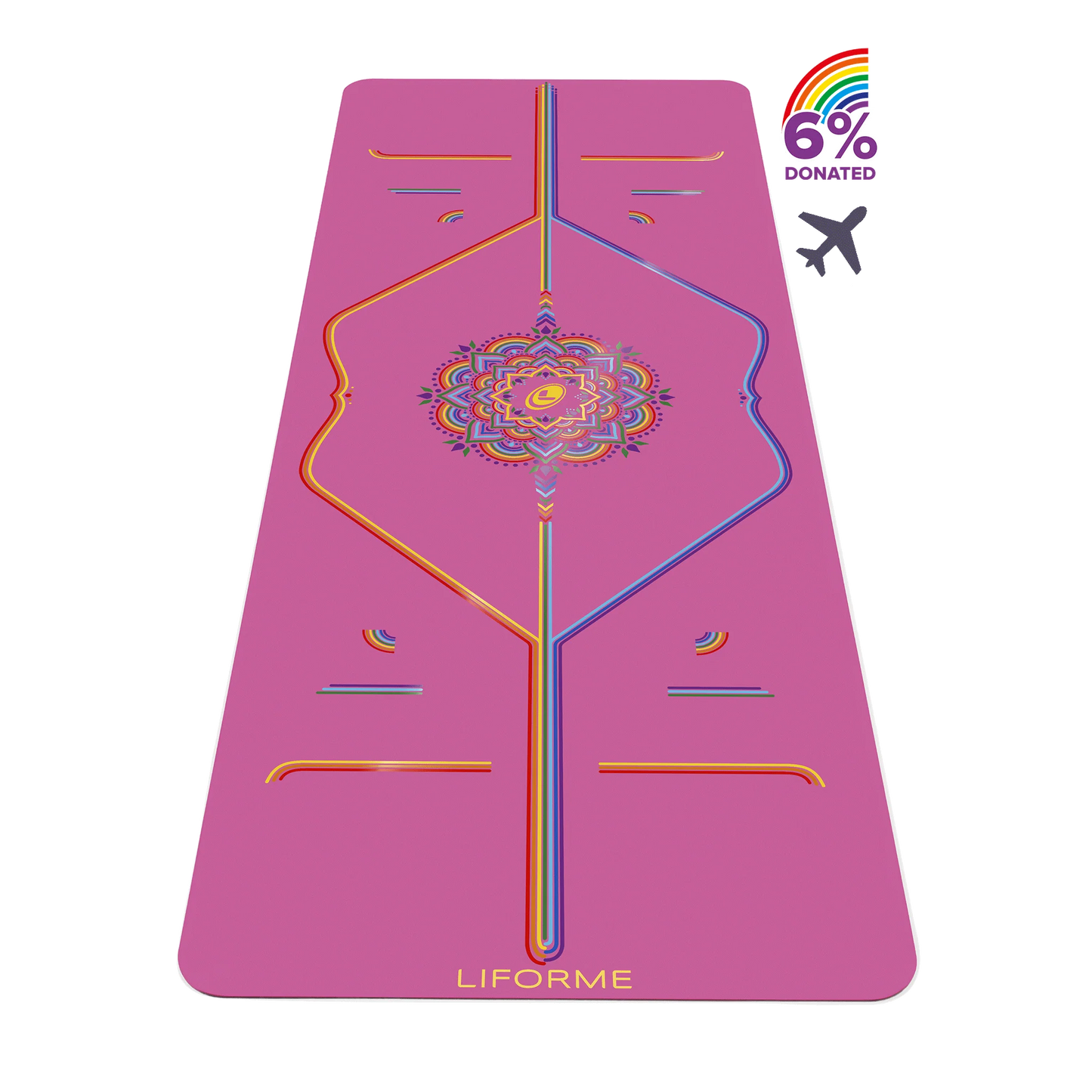 2026 Tapis de Yoga de Voyage Liforme Rainbow – Alignement Coloré et Éco-Responsable