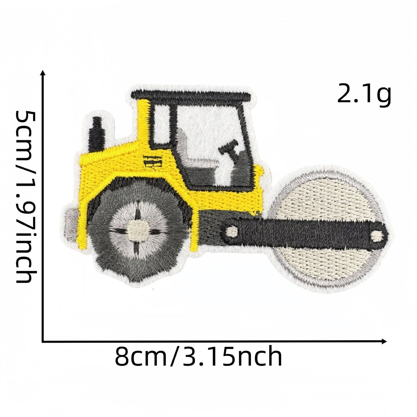 construction vehicle embroidered patches excavator truck iron on