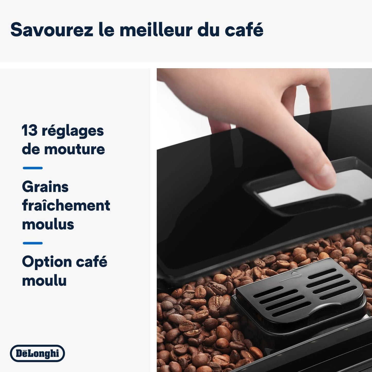 Magnifica S Machine a Café Grain ECAM22.110.B, Machine Expresso et Cappuccino, 1.8L, Noir [Exclusif Amazon]