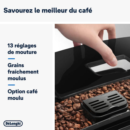 Magnifica S Machine a Café Grain ECAM22.110.B, Machine Expresso et Cappuccino, 1.8L, Noir [Exclusif Amazon]
