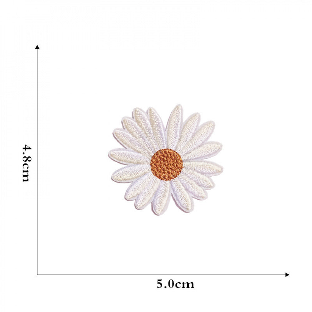 daisy embroidered patches flower design iron on