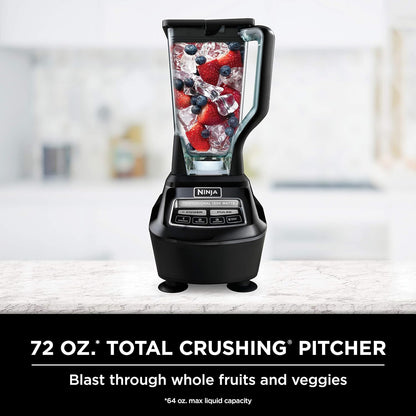 2026 Ninja Mega Kitchen System, 1500W, Blender XL 72 oz et Robot Culinaire 8 Tasses avec (2) Gobelets To-Go 16 oz, Technologie Total Crushing - Smoothies, Glace Pilée, Purées, Pâte & Plus, Noir, BL770
