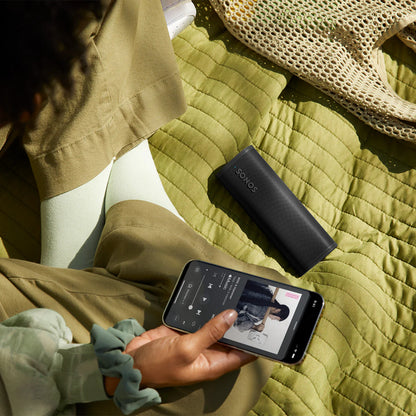 2026 Pack Portable Sonos – Move 2 et Roam 2 (Noir) : Enceintes Portables Wi-Fi et Bluetooth, Étanches, Autonomie Longue Durée, Son Stéréo Puissant