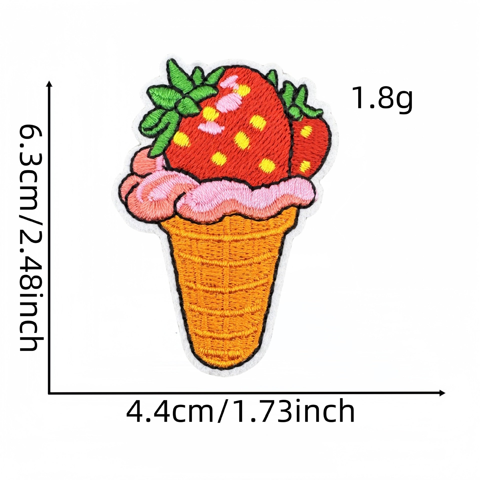 strawberry embroidered patches fruit design set iron on
