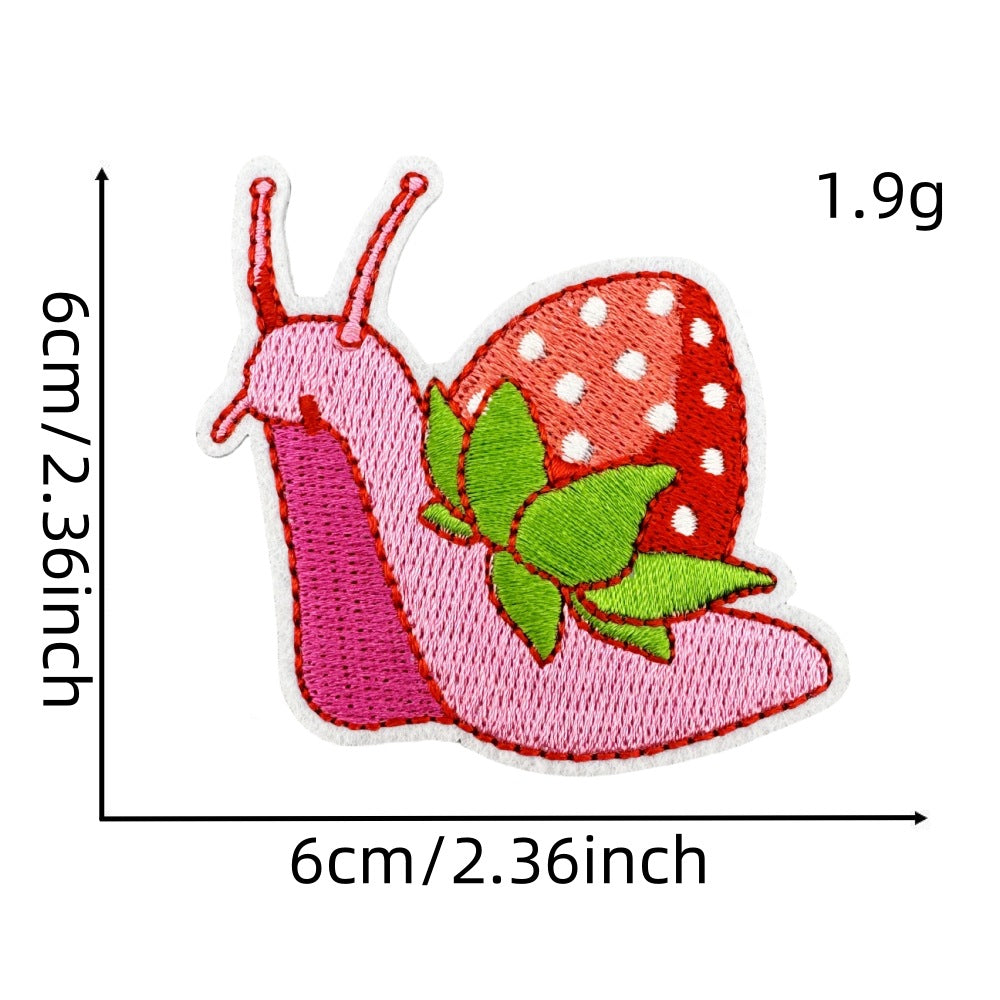 strawberry embroidered patches cute fruit design iron on