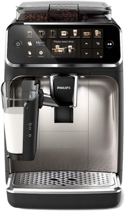 Philips Série 5400 Machine Expresso - Café à Grain - LatteGo Mousseur à Lait, 12 Spécialités de Café, Affichage Intuitif, 4 Profils Utilisateur, Noir (EP5441/50)