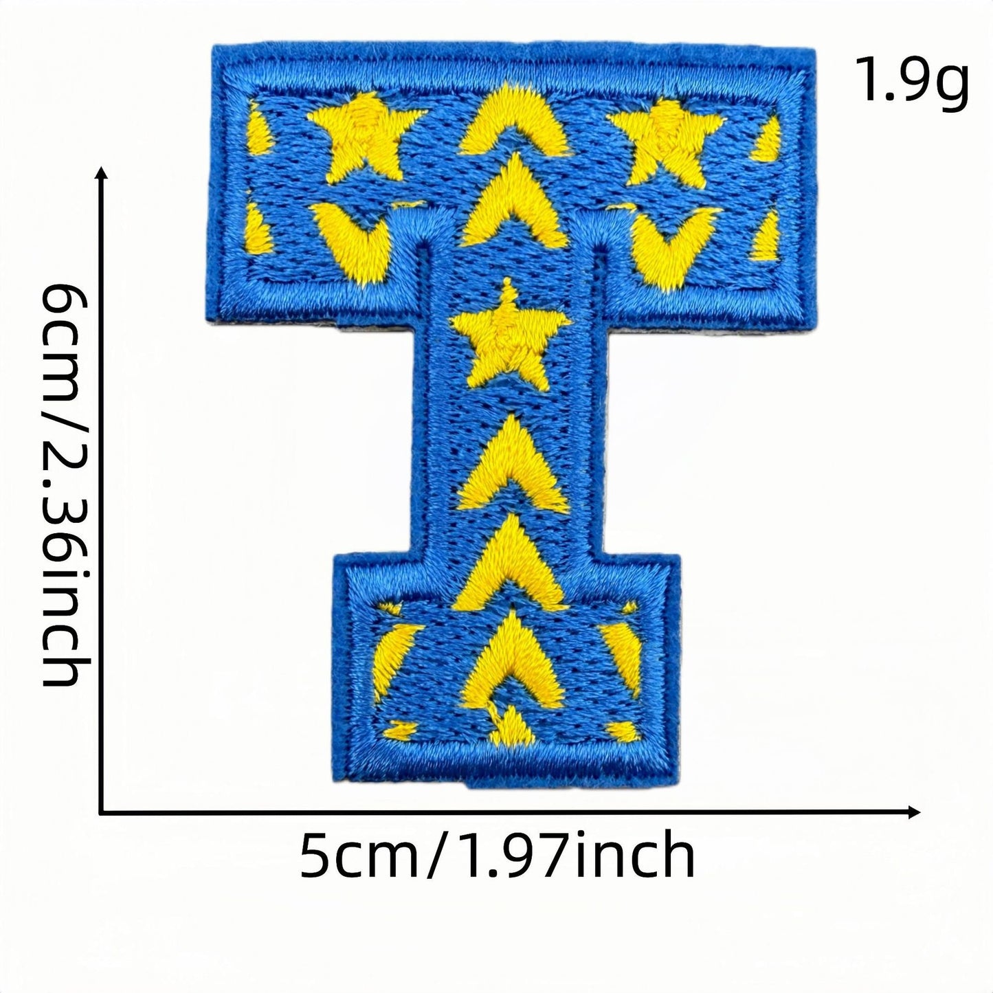 26 letter embroidered patches polka dot pattern A to Z iron on