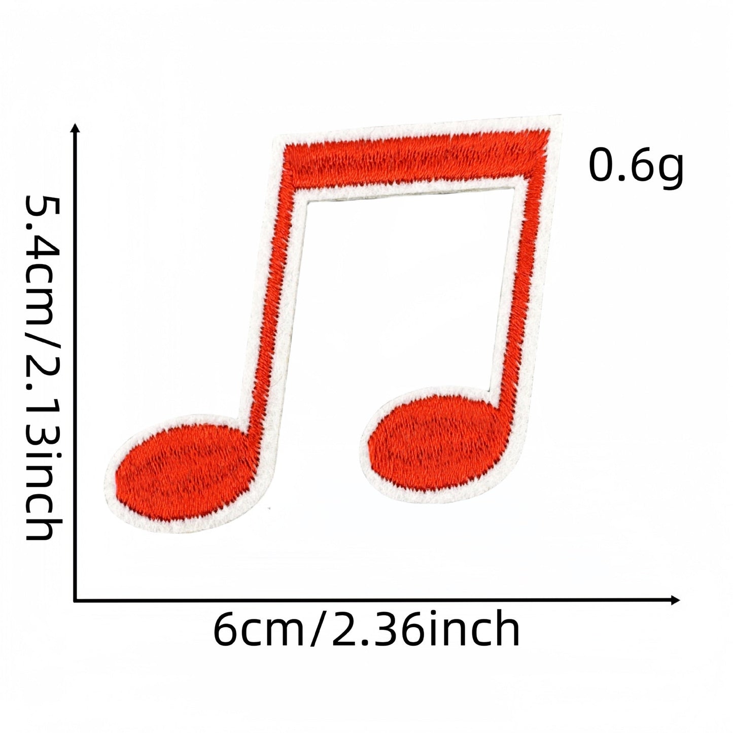colorful music note embroidered patches iron on