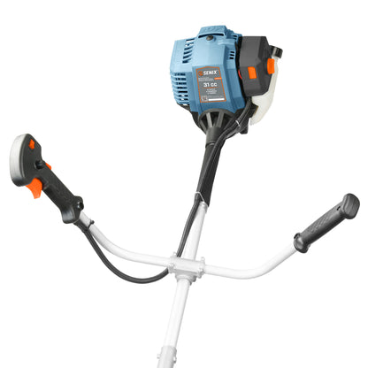 Débroussailleuse SENIX 2026, 31 cm³, moteur essence 4 temps, largeur de coupe de 25,4 cm (10 pouces), alimentation par poussée, GTBCU4QL-M