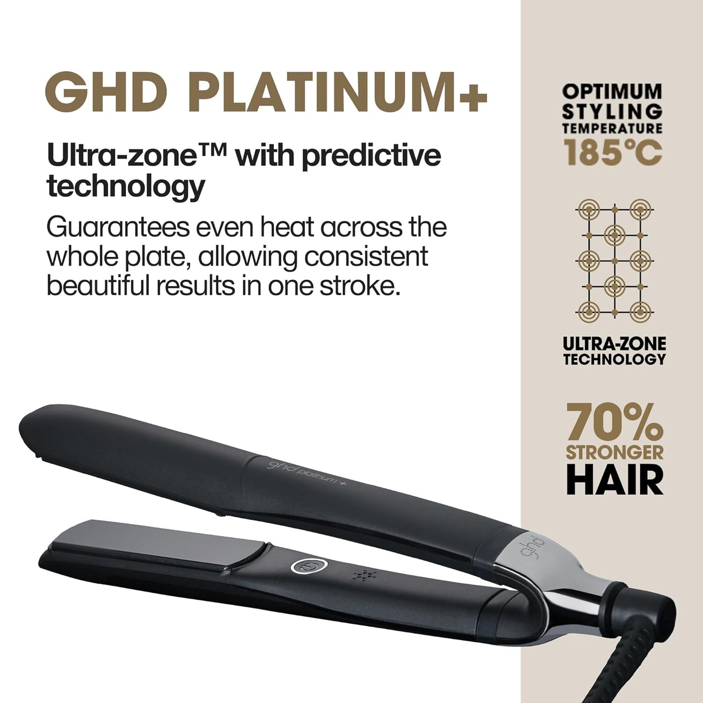 2026 Lisseur ghd Platinum+ Styler ― Fer à Lisser 1" Professionnel en Céramique, Outil de Coiffage pour des Cheveux Plus Forts, Plus de Brillance et Plus de Protection de la Couleur