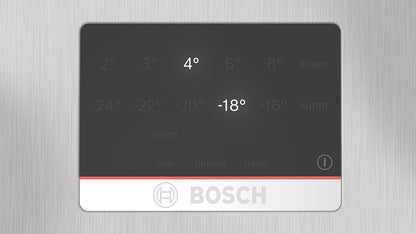 KGN367LDF- S&eacute;rie 4,R&eacute;frig&eacute;rateur combin&eacute; pose-libre,186 x 60 cm,Inox