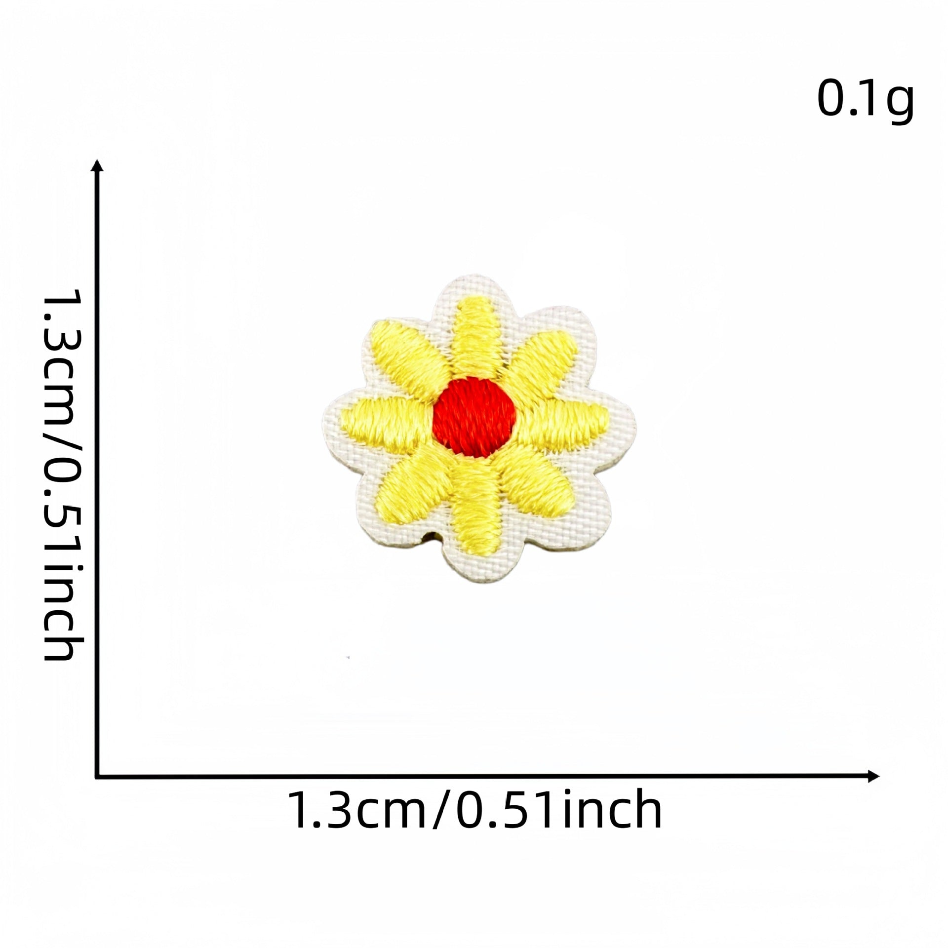 daisy flower embroidered patches multicolor floral set iron on