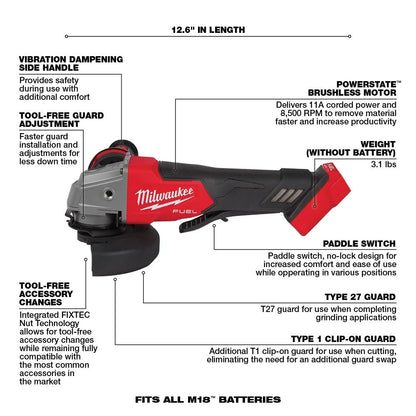 2026 2025 M18 FUEL 18V Akku-Kit Combo mit 7 Werkzeugen und 5,0 Ah Lithium-Ionen-Akku ohne Bürstenmotor