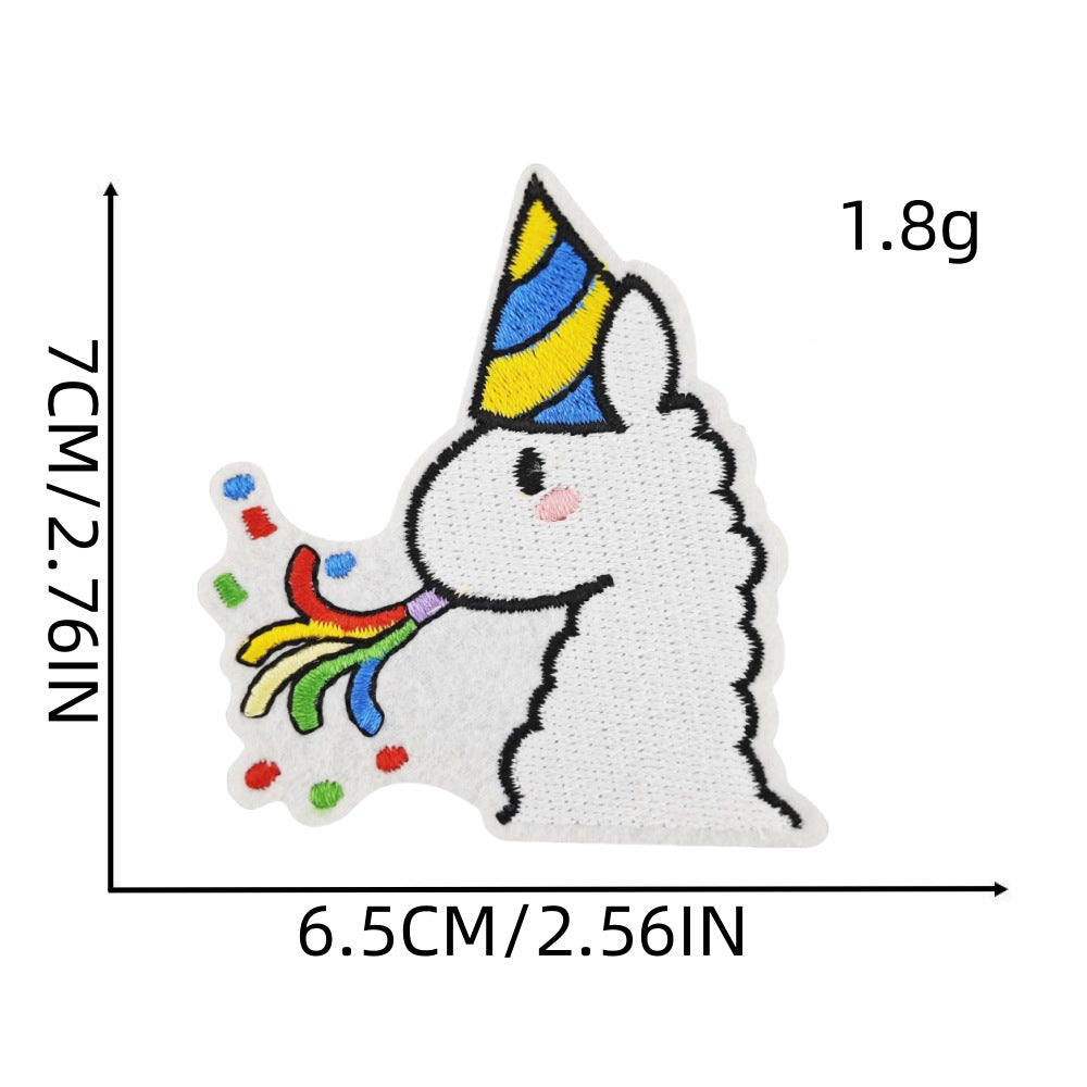 birthday party embroidered patches celebration theme iron on