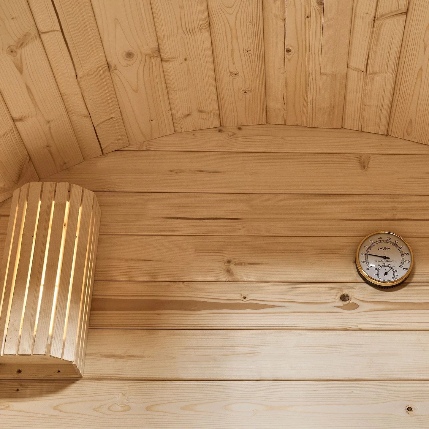 Sauna tonneau 2026 au Spitzberg avec four à sauna