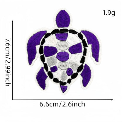 colorful sea turtle embroidered patches animal design iron on