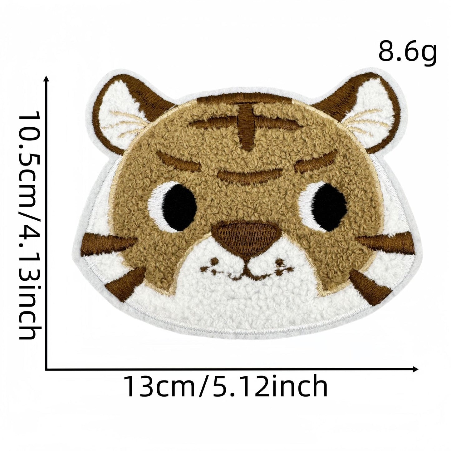 cute tiger embroidered patches animal design iron on