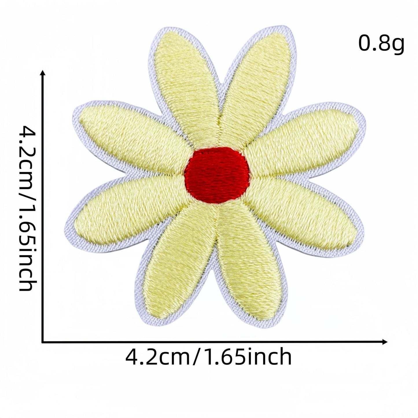 daisy flower embroidered patches multicolor floral set iron on