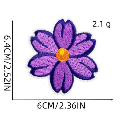 bee butterfly floral embroidered patches summer garden iron on