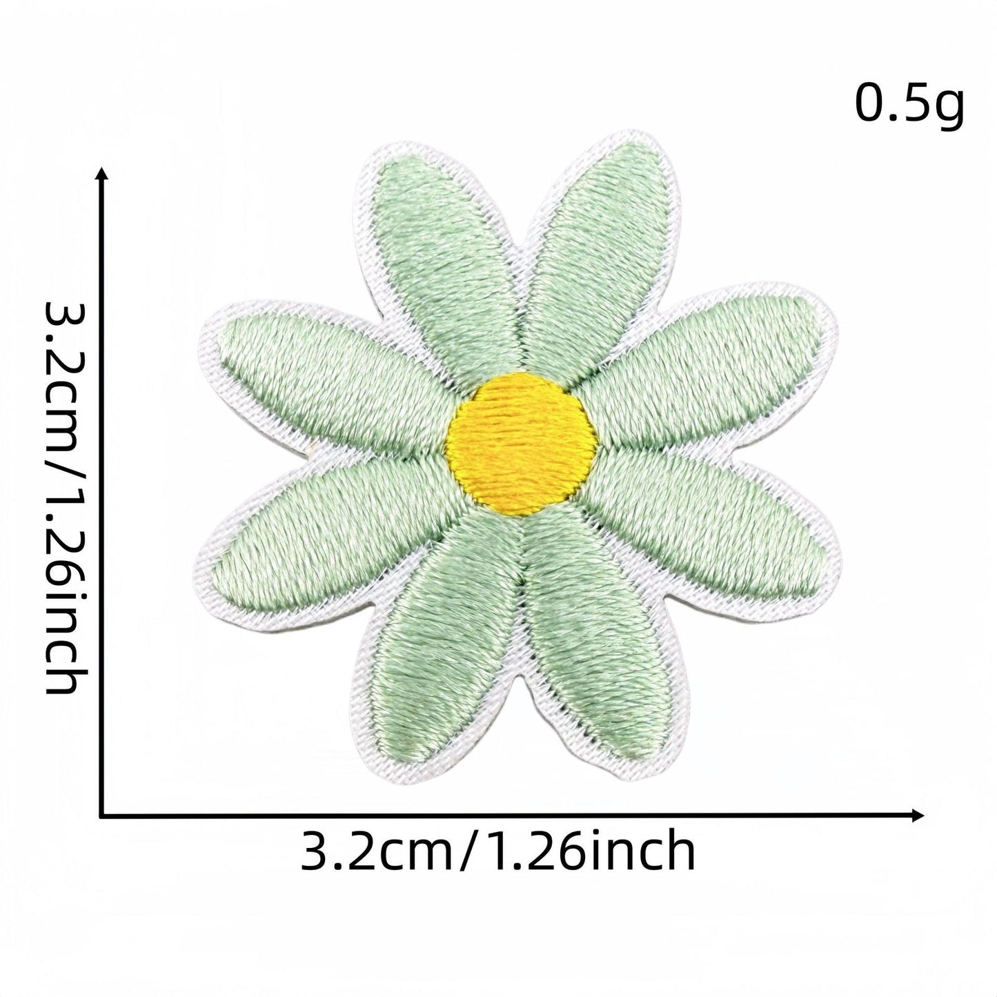 daisy flower embroidered patches multicolor floral set iron on