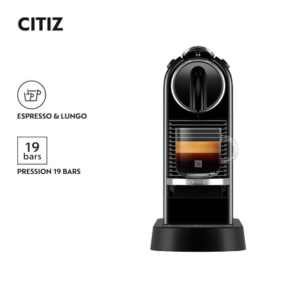 2026 Nespresso CitiZ Machine à Espresso Noire – Design Moderne, Pompe 19 Bars, Chauffe Rapide