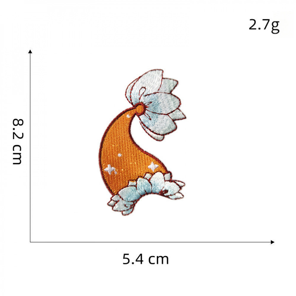 mermaid tail embroidered patches colorful ocean peel and stick