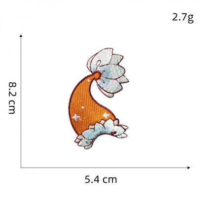 mermaid tail embroidered patches colorful ocean peel and stick