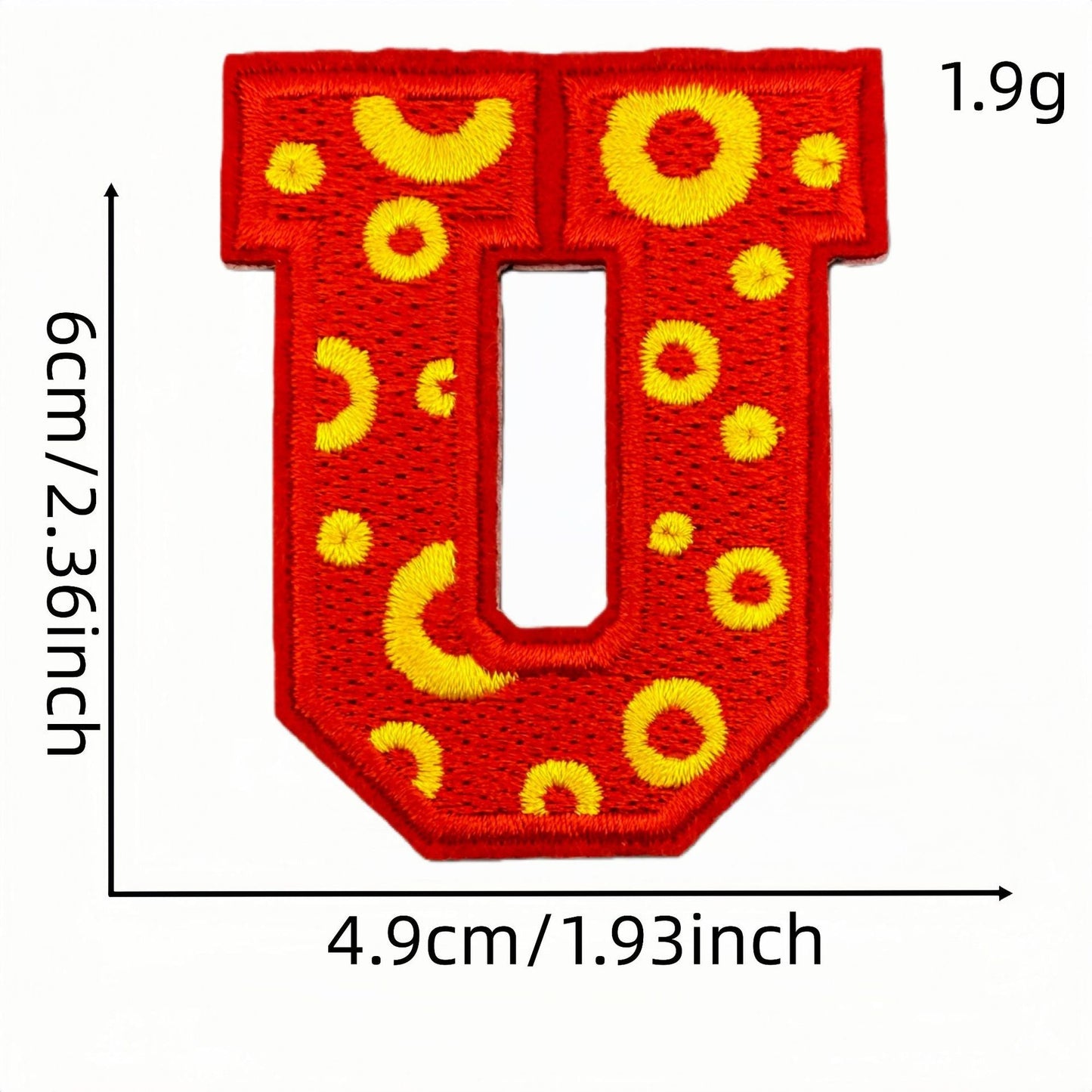 26 letter embroidered patches polka dot pattern A to Z iron on