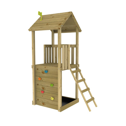 Structure d’escalade en bois TP Skywood avec toboggan ondulé - certifiée FSC®