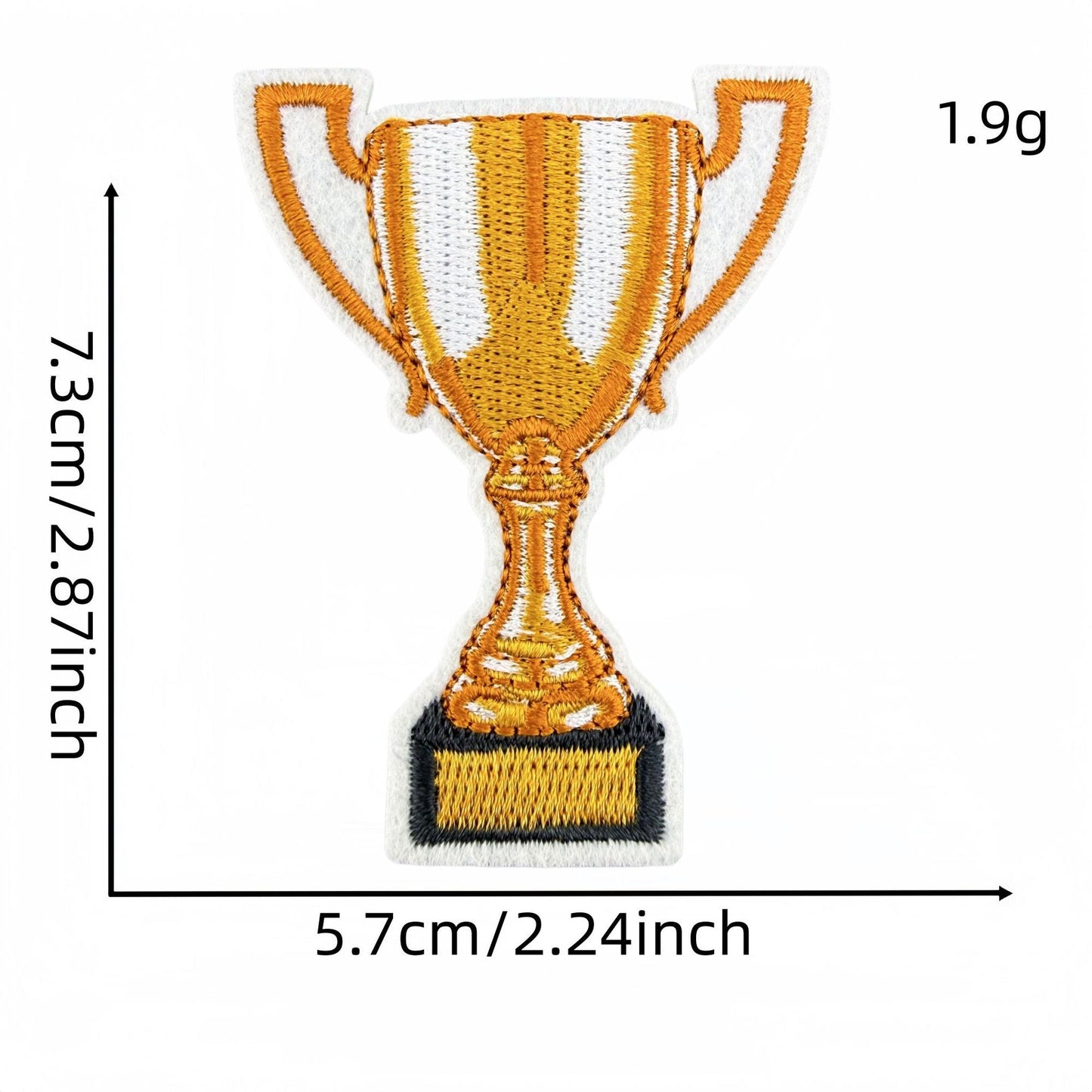 graduation embroidered patches cap trophy design iron on