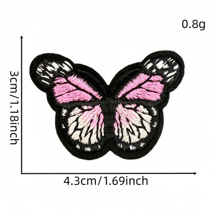 colorful butterfly embroidered patches multicolor design iron on
